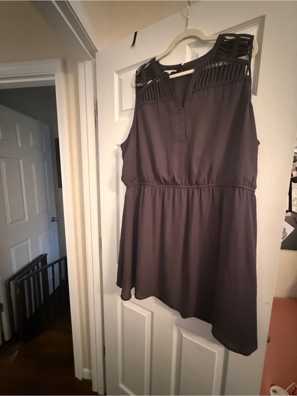 Maurice’s Sleeveless Cutout Women's Mini Dress  in Charcoal